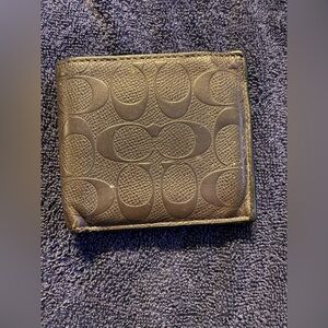 Coach raised logo wallet